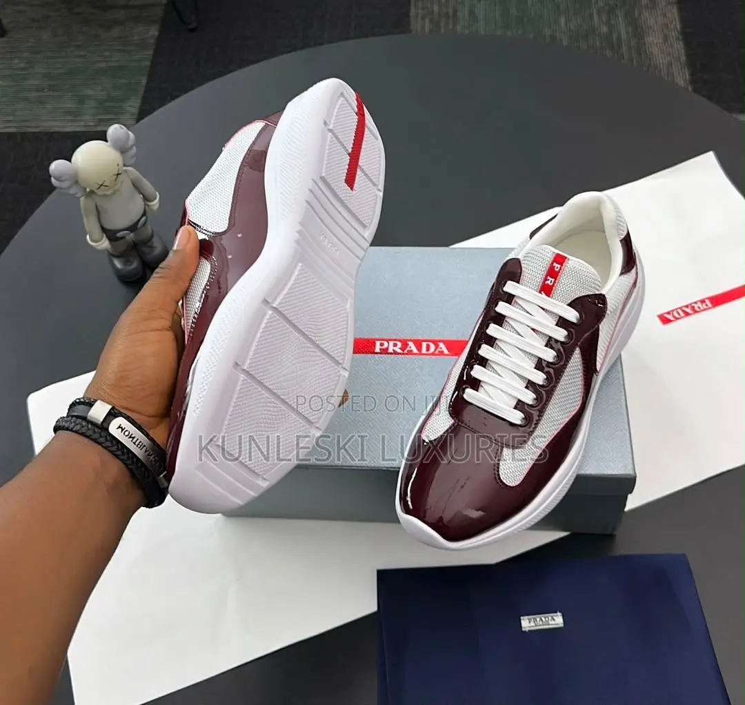 Original Prada American Cup Patent Leather Sneakers
