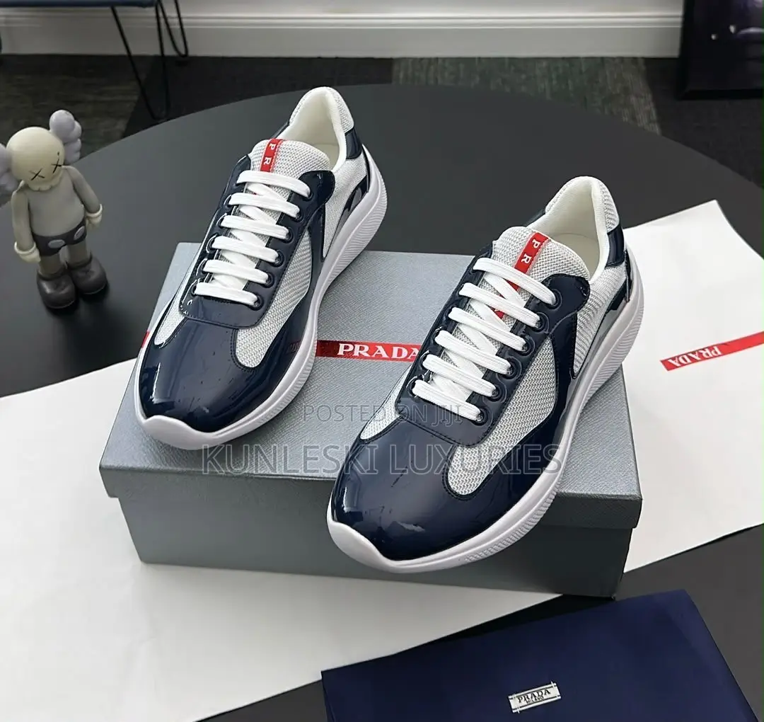 Original Prada American Cup Patent Leather Sneakers