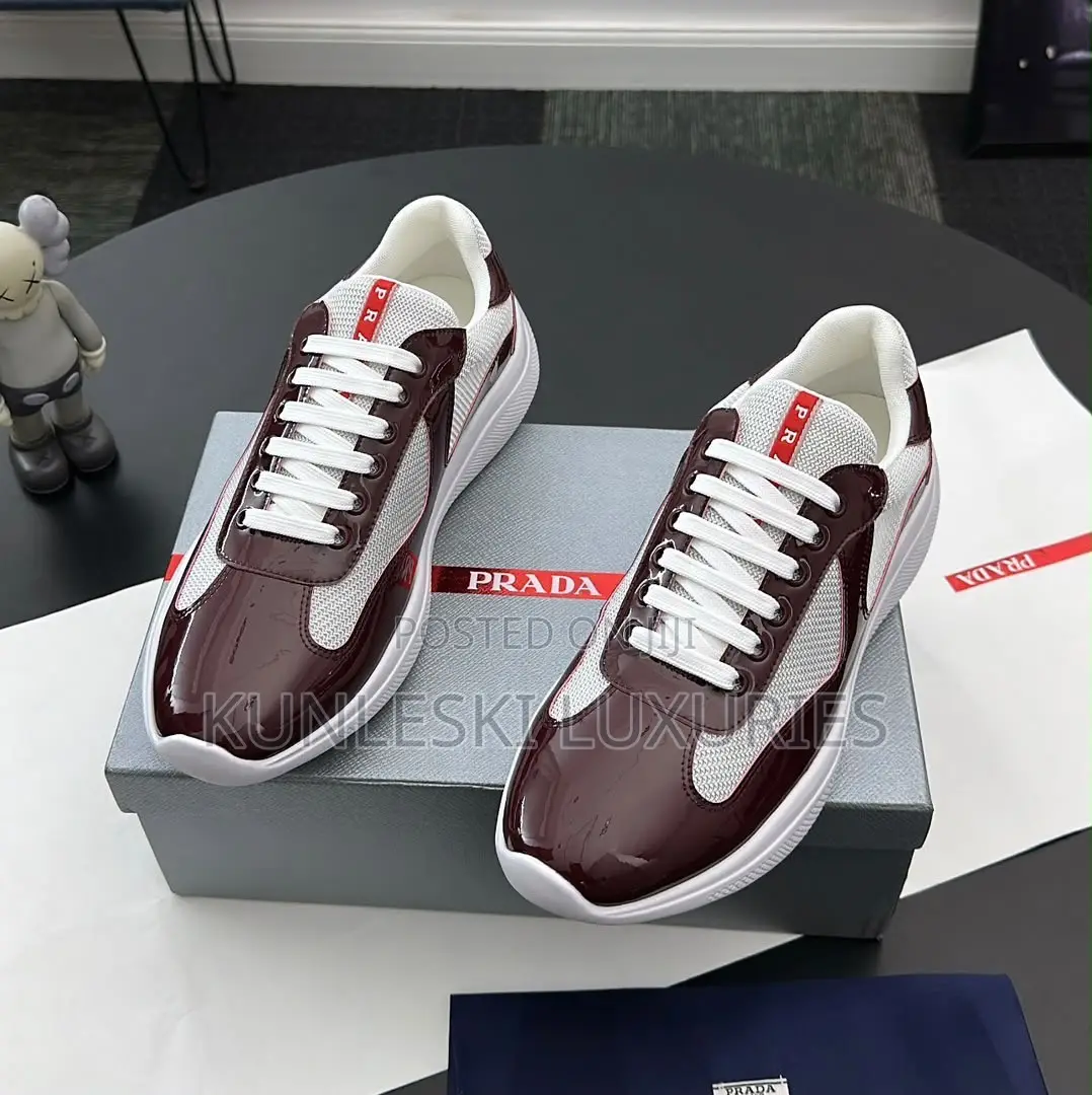 Original Prada American Cup Patent Leather Sneakers