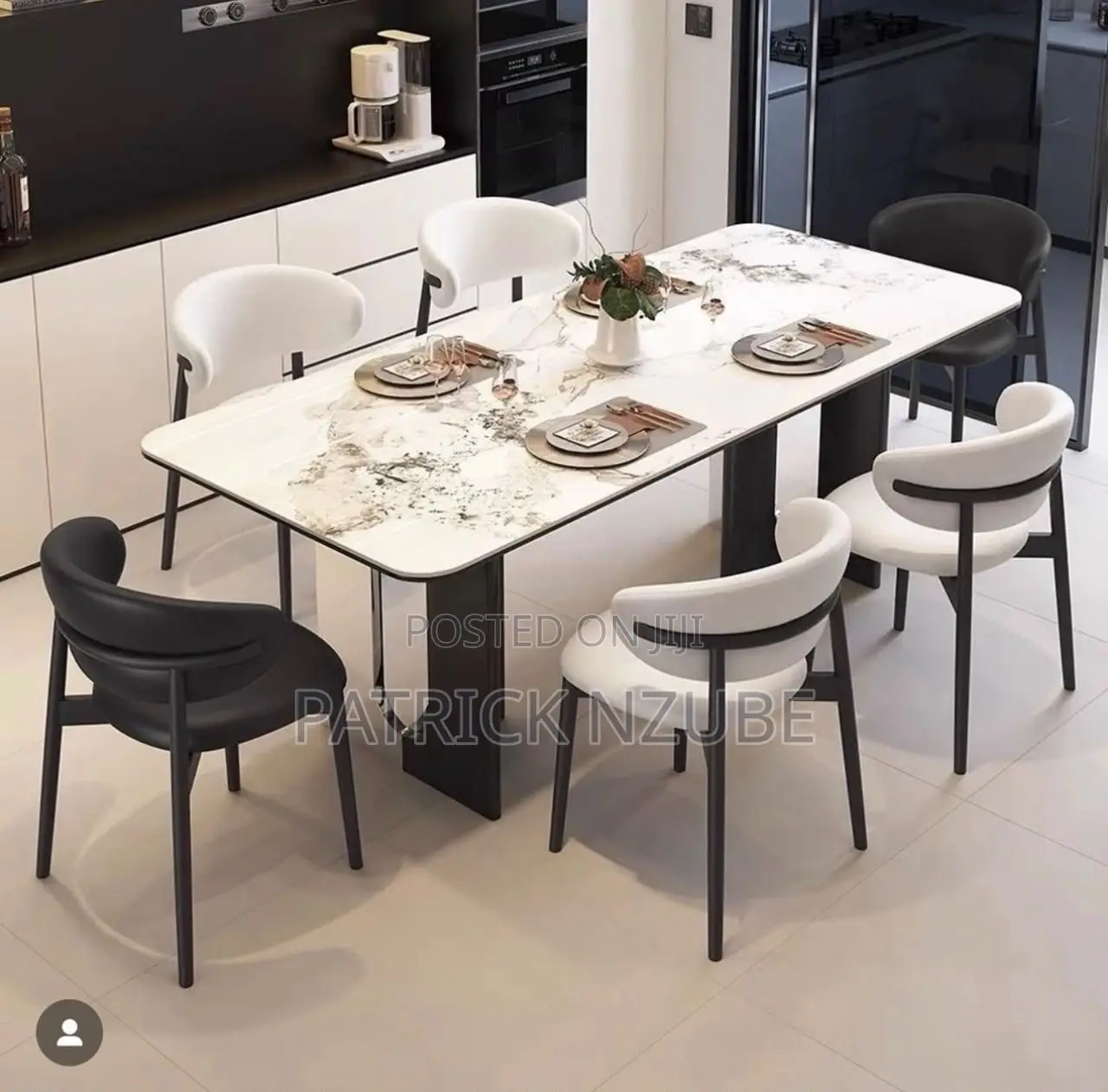 Luxury Imported Beautiful Marble Dining Set