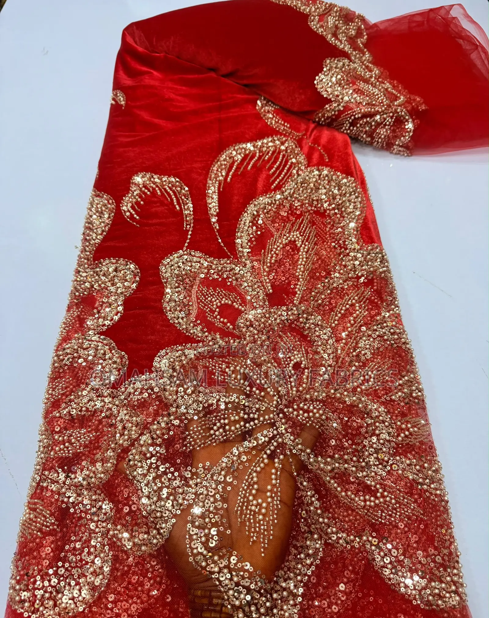 Velvet Beaded Lace