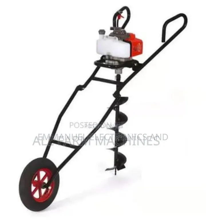 Earth Auger With Wheel Attachment