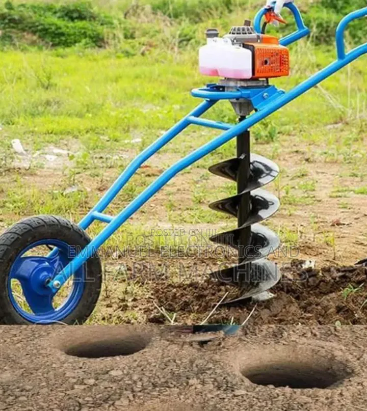 Earth Auger With Wheel Attachment