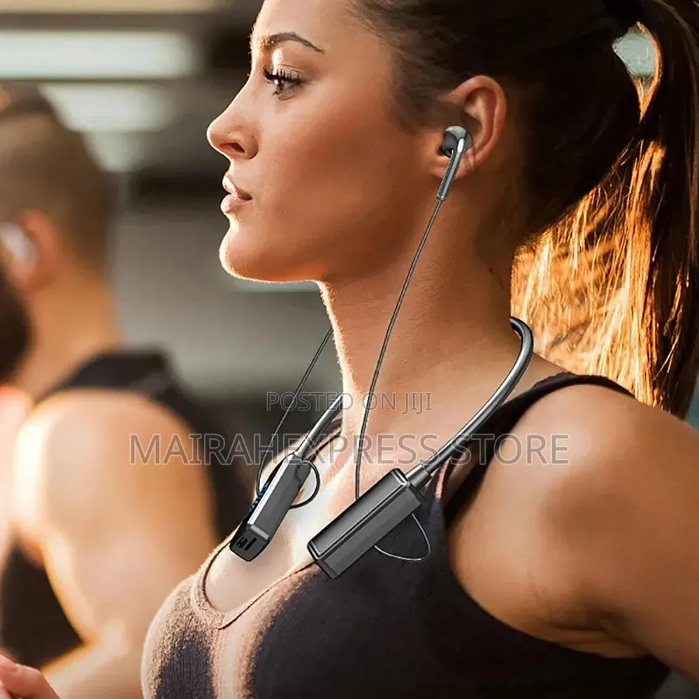 Wireless Neckband Headset With an LED Digital Battery 2st7