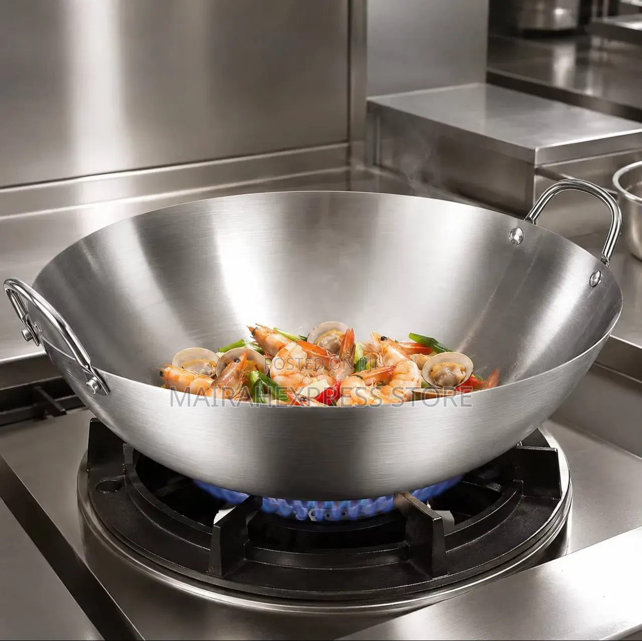 304 Stainless Steel Wok Pan T2mm7