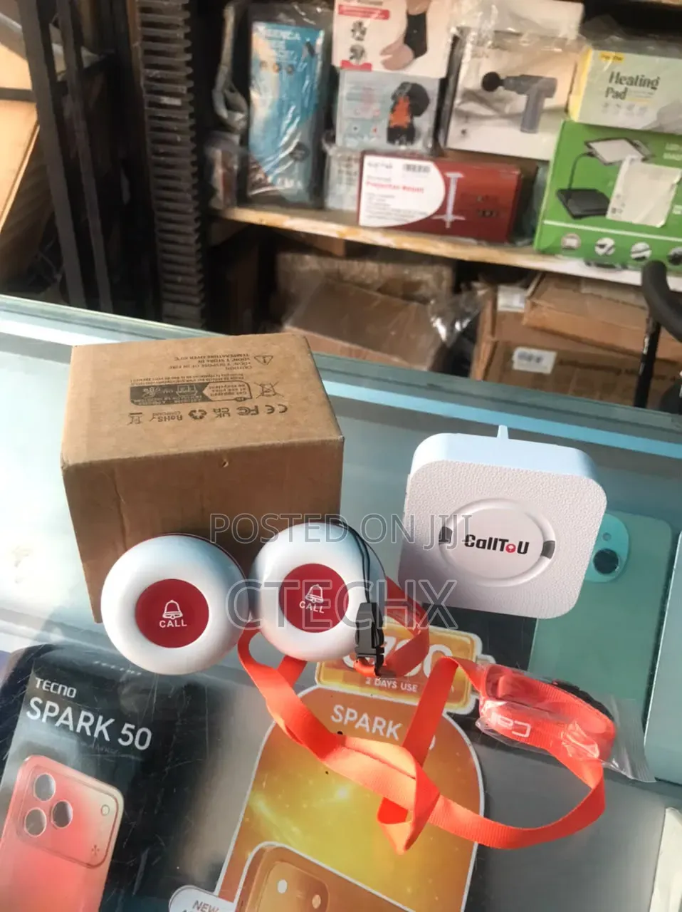 CallToU Wireless Caregiver Pager Receiver 2 SOS Call Button + 1 Receiv
