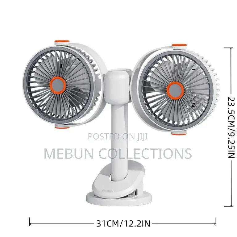 Double Head Rechargeable Fan