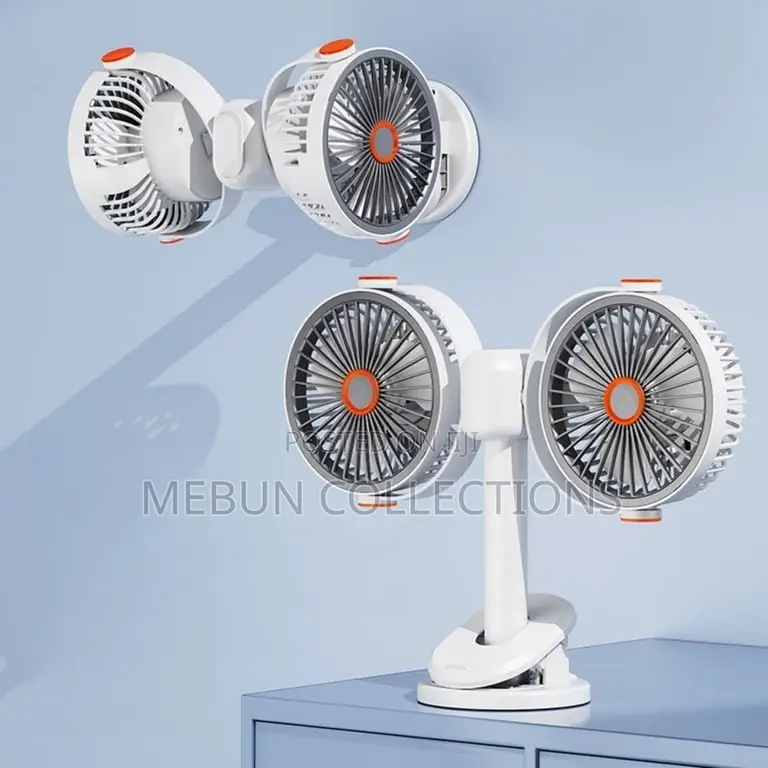 Double Head Rechargeable Fan