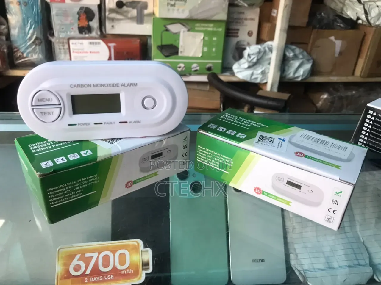 Carbon Monoxide Alarm EN 50291 Certified Digital Display