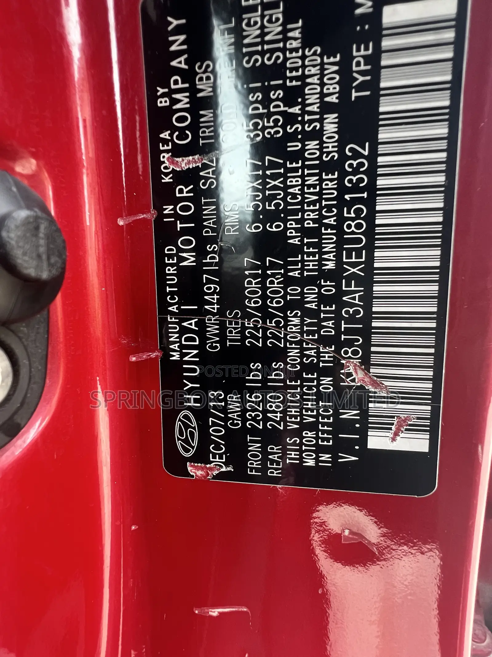 Hyundai Tucson SE AWD 2014 Red