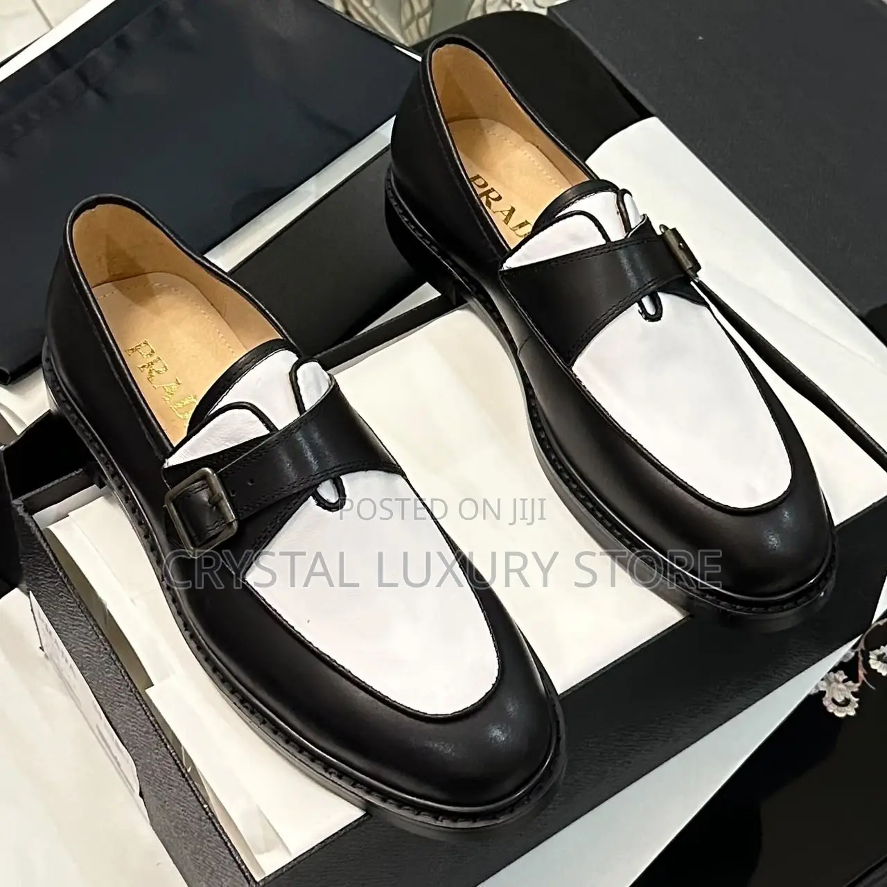 Prada Quality Luxury Men Genuine Leather Cooperate Shoe