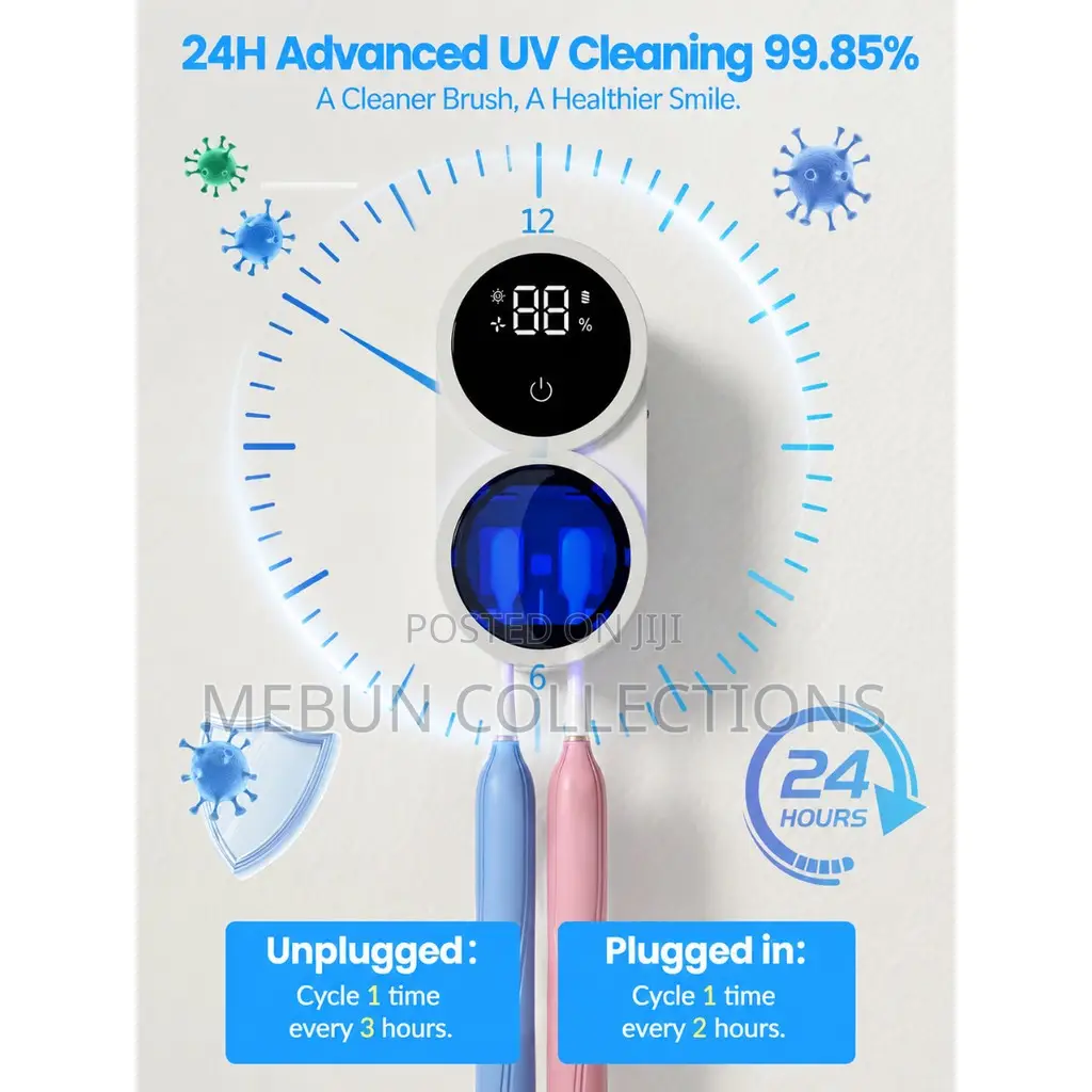 Smart UV Toothbrush Sterilizer 1800mah Rechargeable