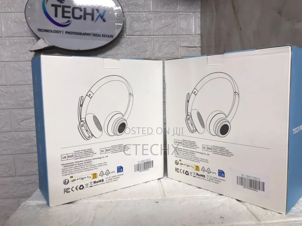 TECKNET Bluetooth Wireless Headset With AI Call Noise Cancellation USB