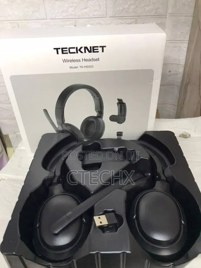 Single and Dual Ear Wireless Headset With Mic for Work Noise Cancellin