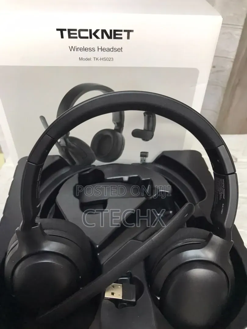 Single and Dual Ear Wireless Headset With Mic for Work Noise Cancellin