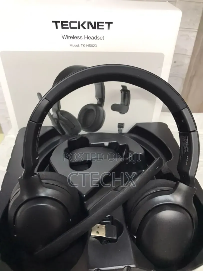 Single and Dual Ear Wireless Headset With Mic for Work Noise Cancellin