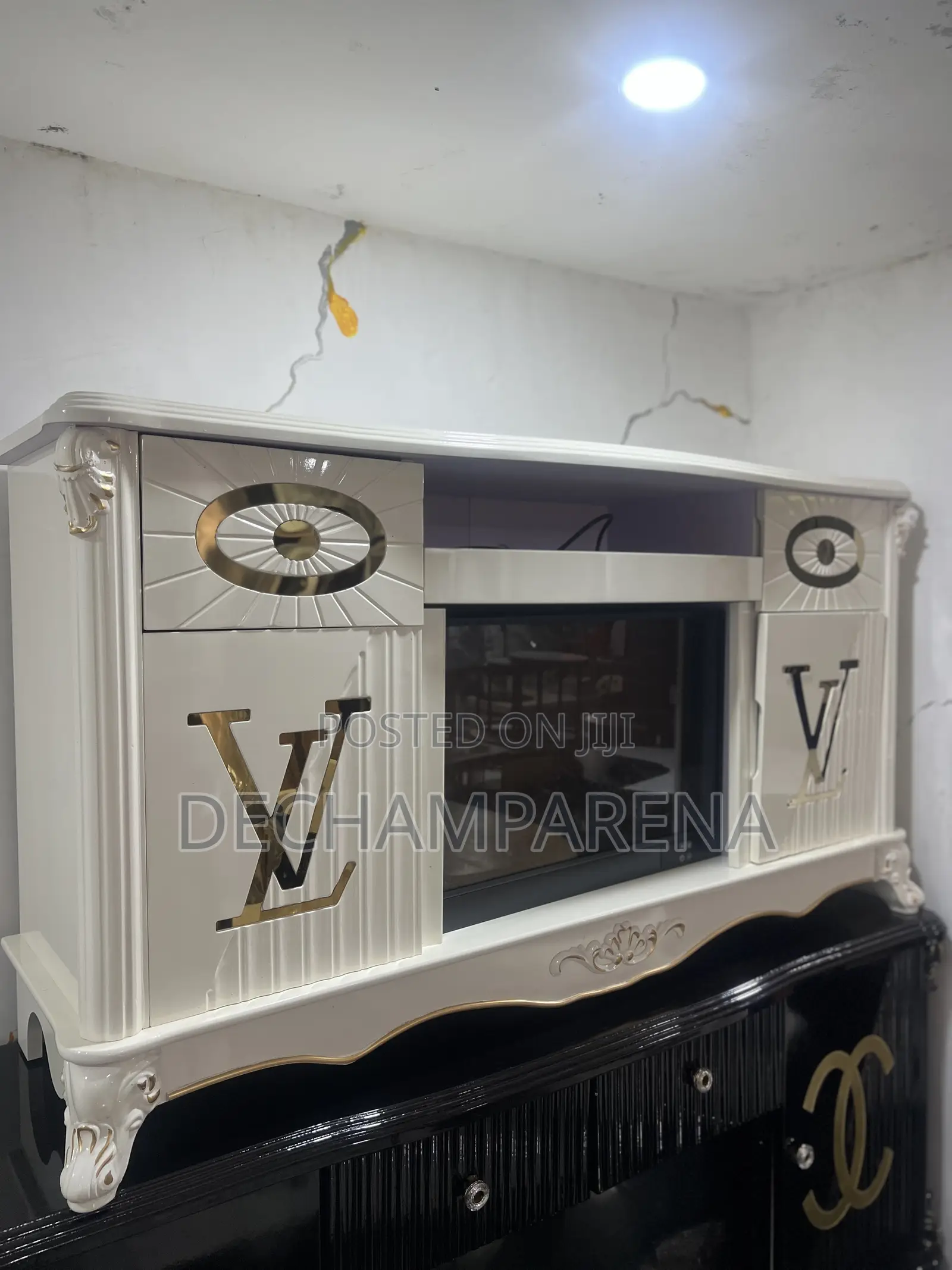 TV Stand With Flame