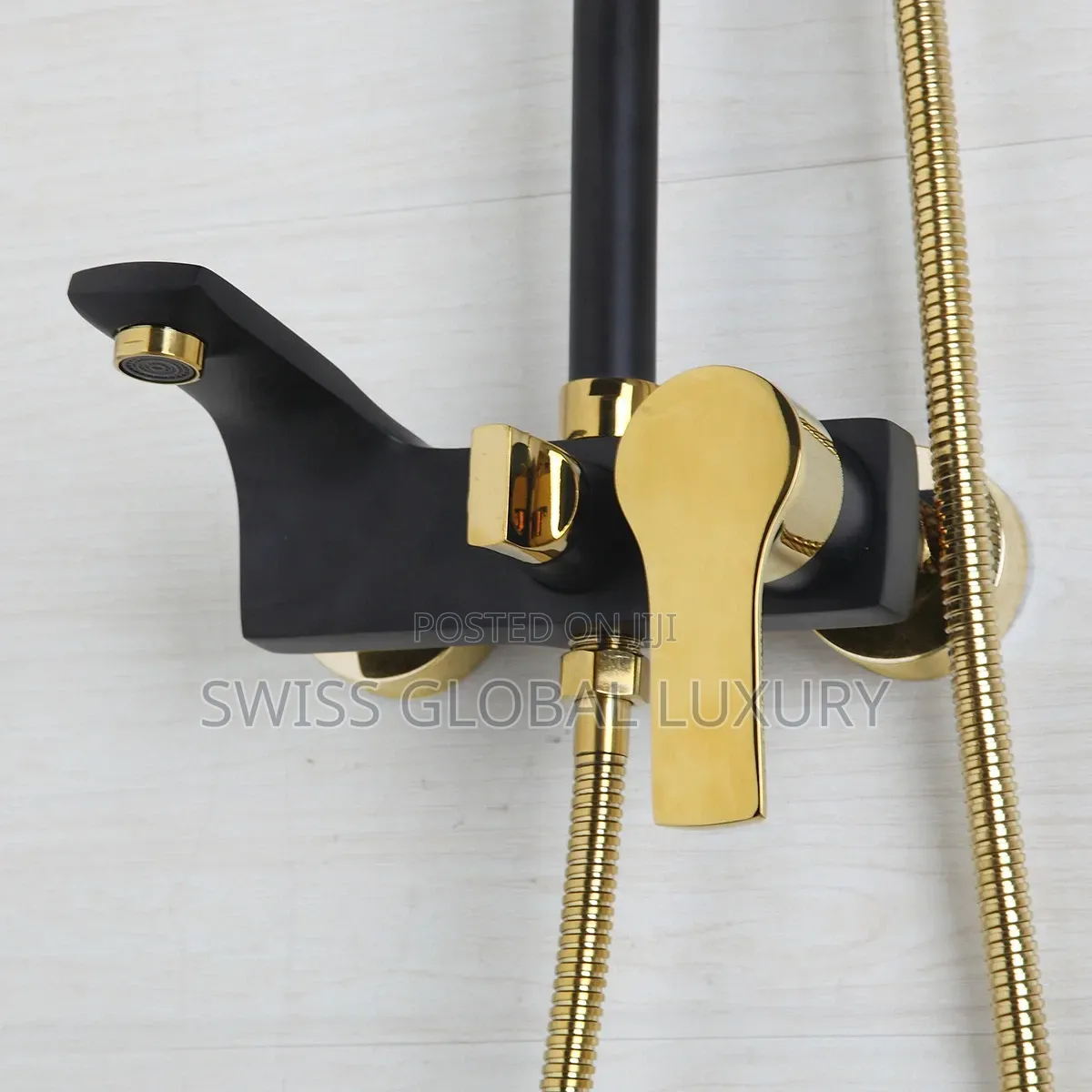 High Grade Black Gold Shower Faucet