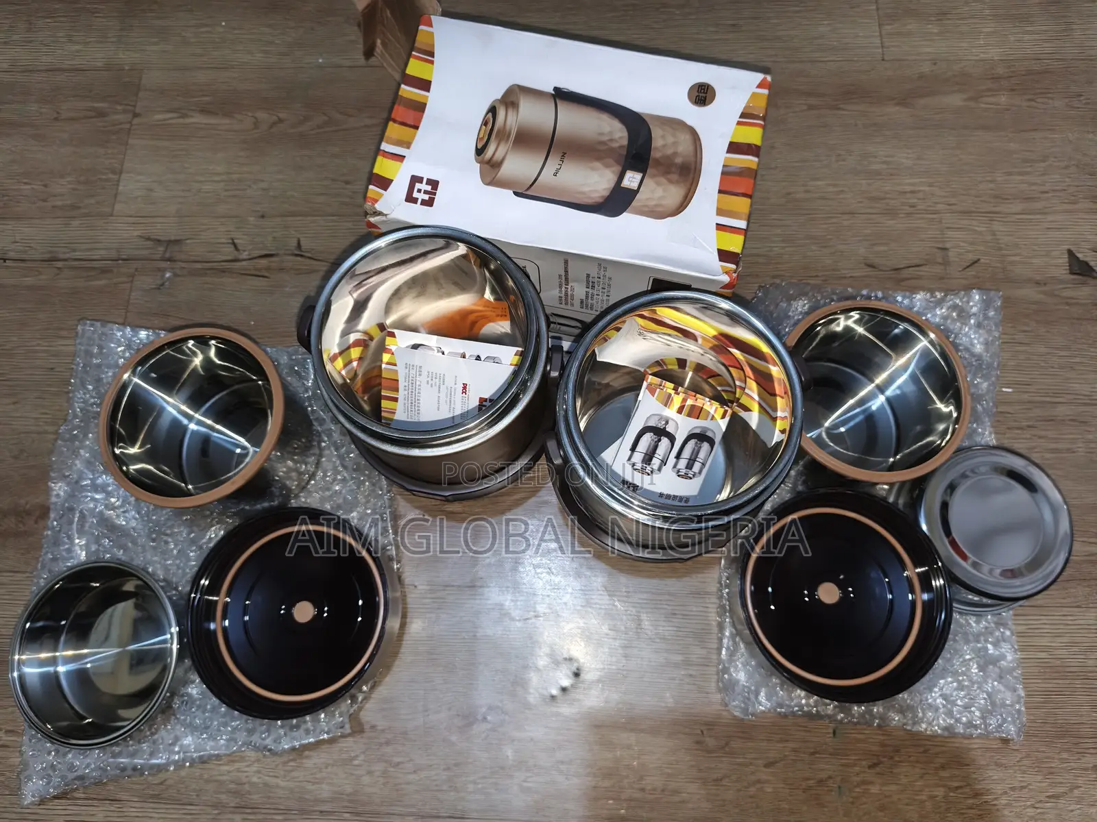 Ailijin Food Flask (1 Silver + 1 Gold) Set