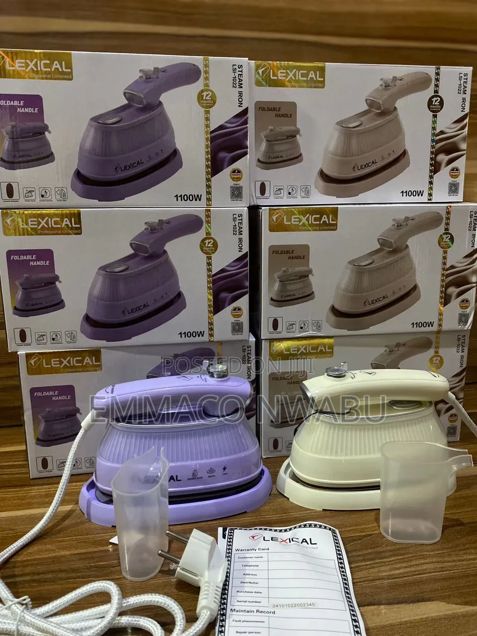 Lexical Foldable Hand Travel Steam Iron 1100Watts