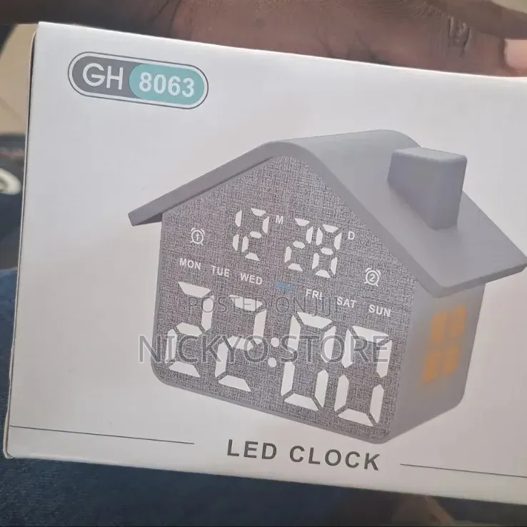 House-Shaped Digital LED Alarm Clock