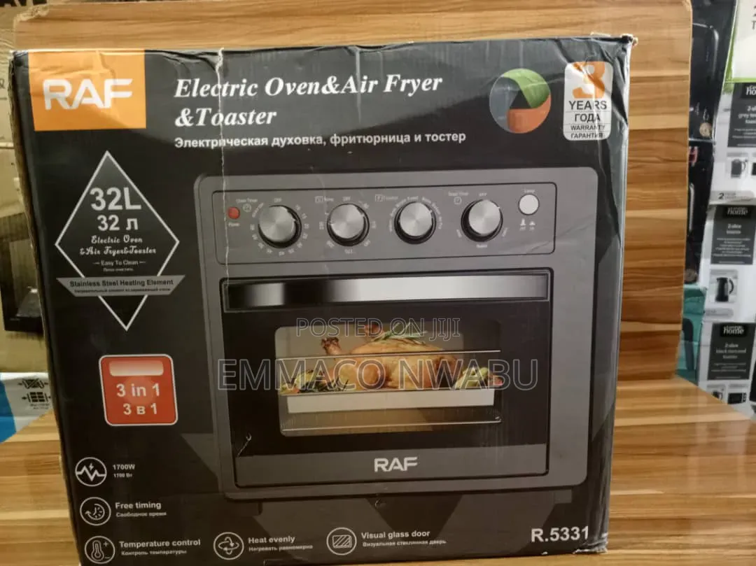 RAF 3in1 32L Electric Oven, Air Fryer, Toaster