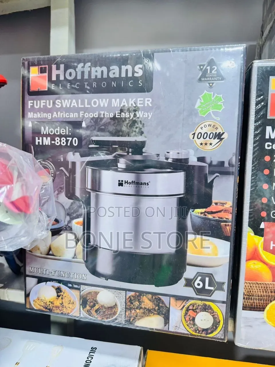 Hoffmans 6L Automatic Swallow Maker Fufu Pounding Blender 1000W