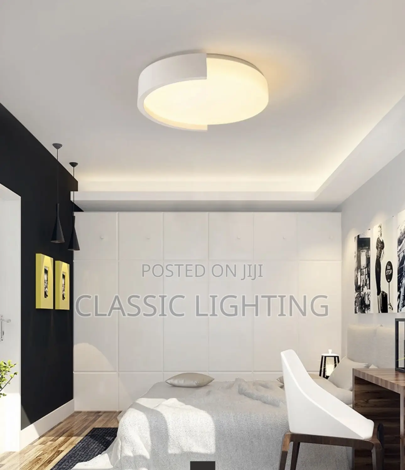 Nordic Led Ceiling Light Round Chandeliers for Bedroom Dining Room