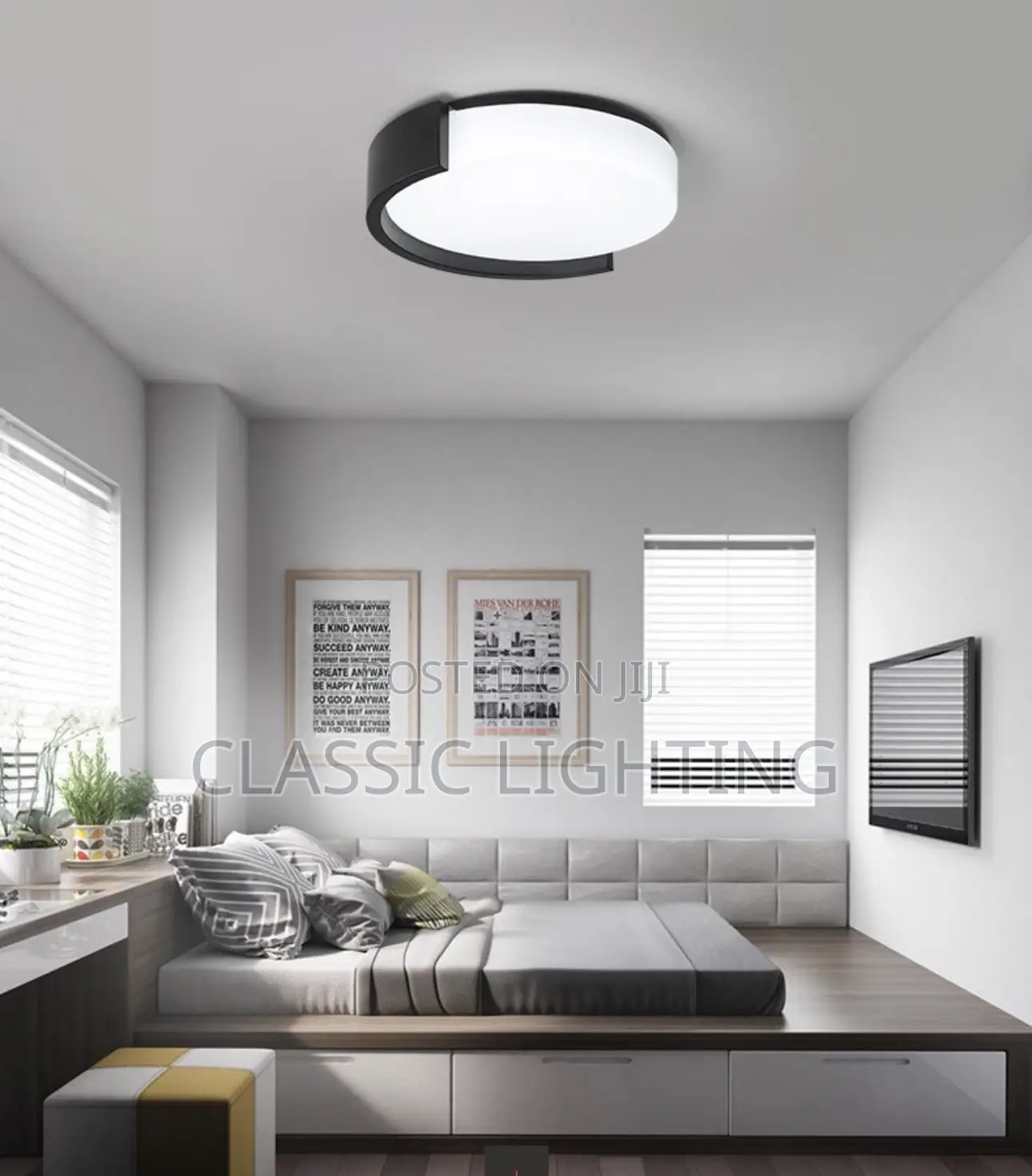 Nordic Led Ceiling Light Round Chandeliers for Bedroom Dining Room