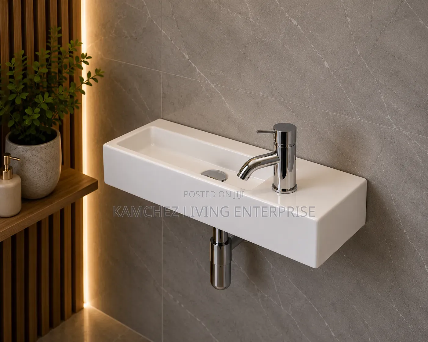 Modern Wall-Mounted Ceramic Wash Hand Basin