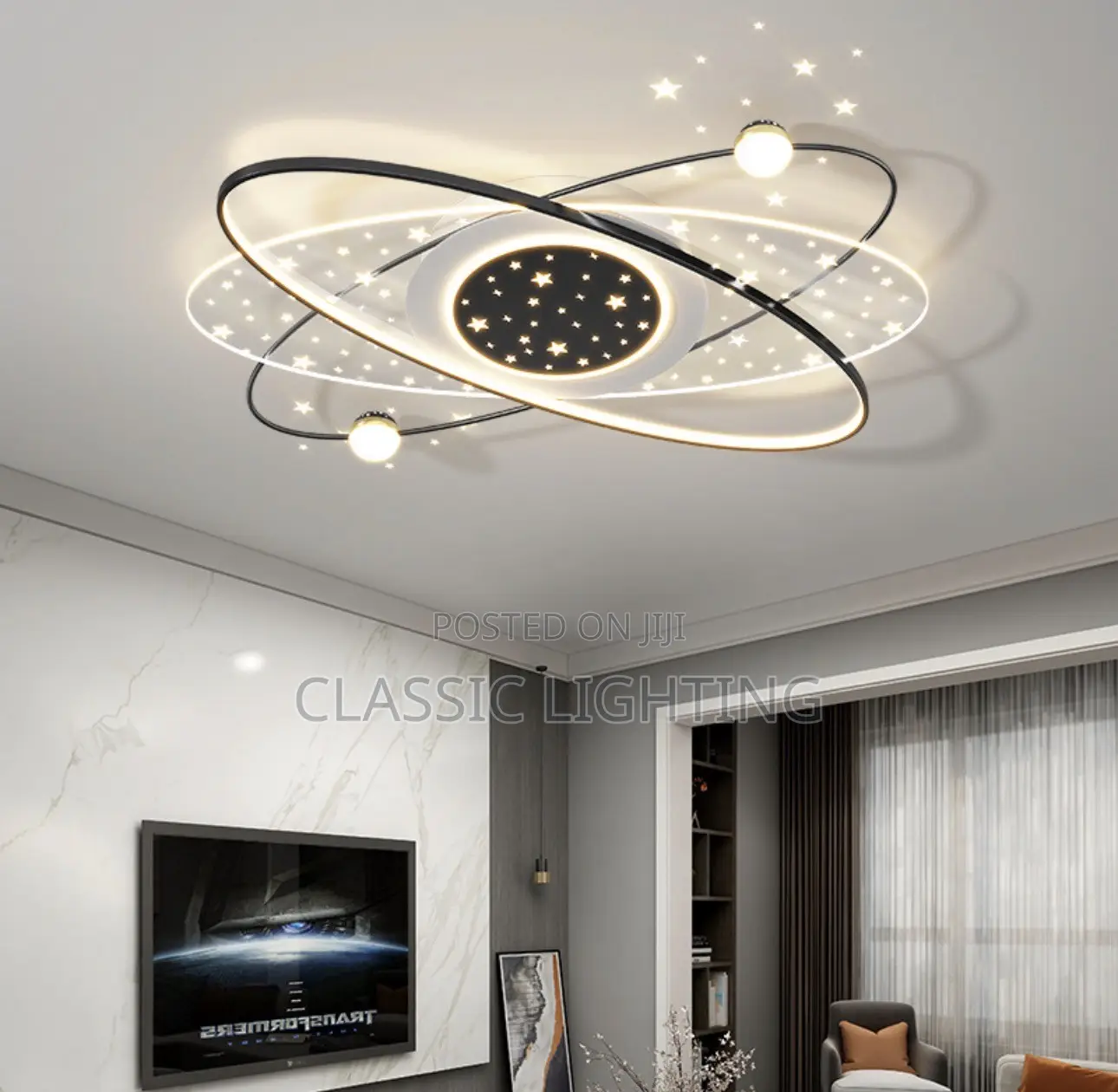Modern LED Chandelier Light Luxury Starry Sky Home Decor Light