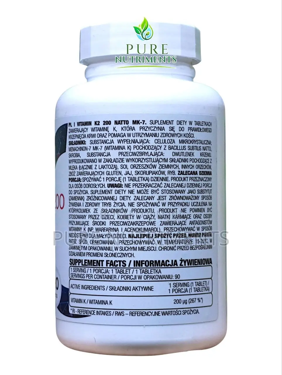 OstroVit Vitamin MK-7 200mcg 90 Tablets_ Bone Heart Health Support