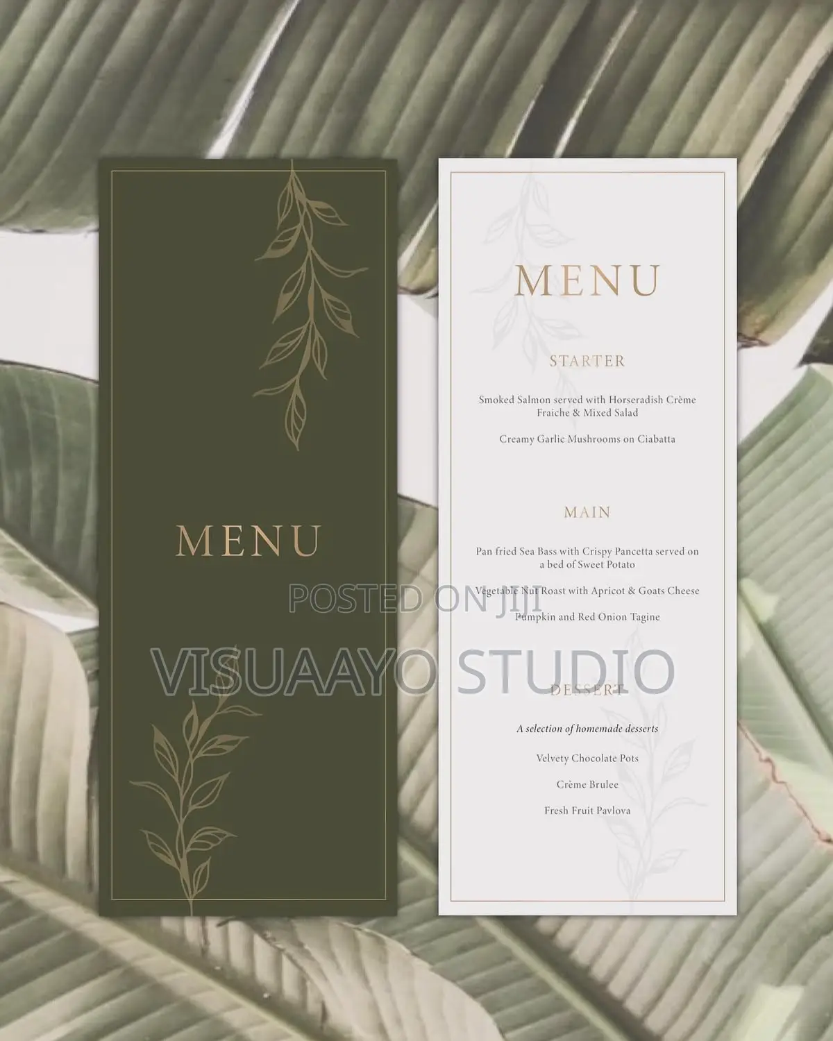 Menu Card Printing in Nigeria | Restaurant, Food Event Menu