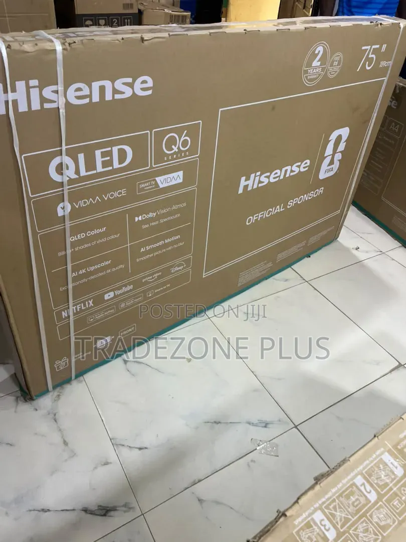 Hisense 75 Inches Smart Television*qled for Home and Office