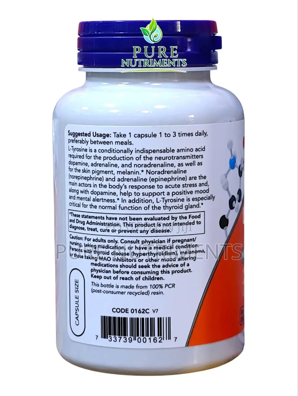 NOW L-Tyrosine 500mg 120 Capsules_ Focus Mental Support