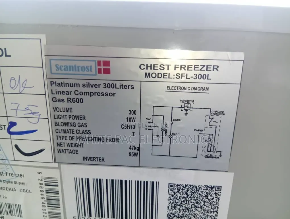 ScanFrost Smart Inverter Chest Freezer 300 Litre >high Ice Block Maker