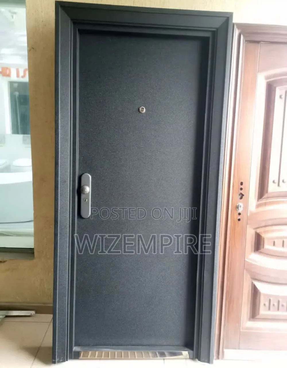 Plain Black Security Doors Available