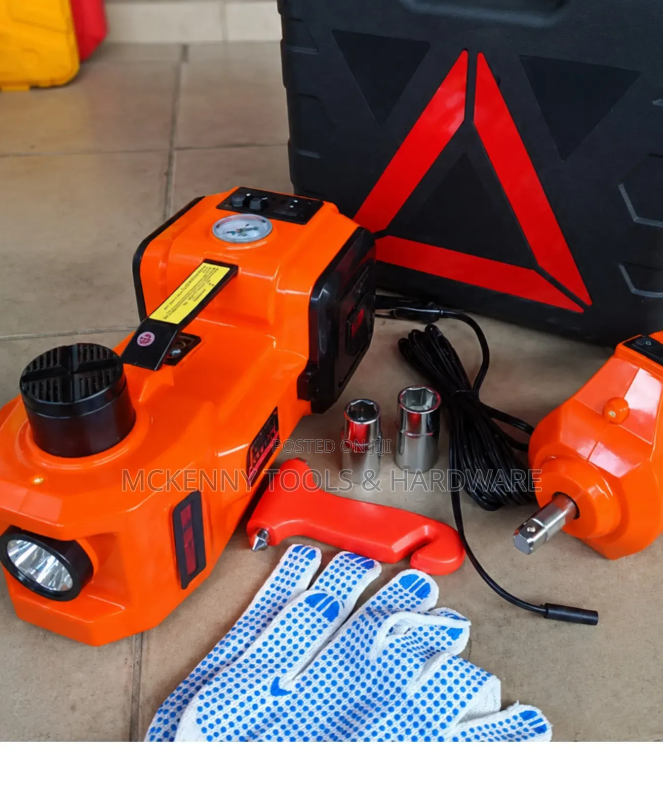 5-Ton Heavy Duty Electric Car Jack Kit (5-in-1) With Impact Wrench