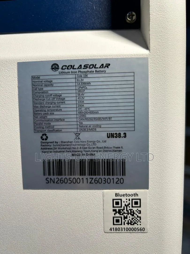 Colasolar 15kwh Lithium Battery