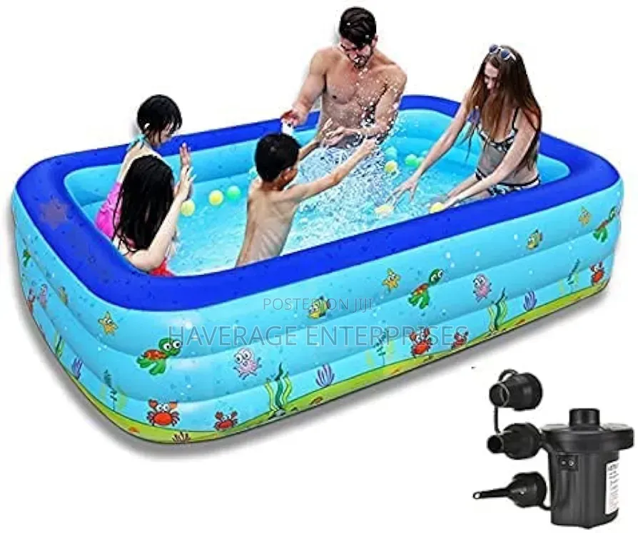 Swimming Pool Stripped Inflatable Pool (Width 4 *Len 6.10* HGHT 2fts)