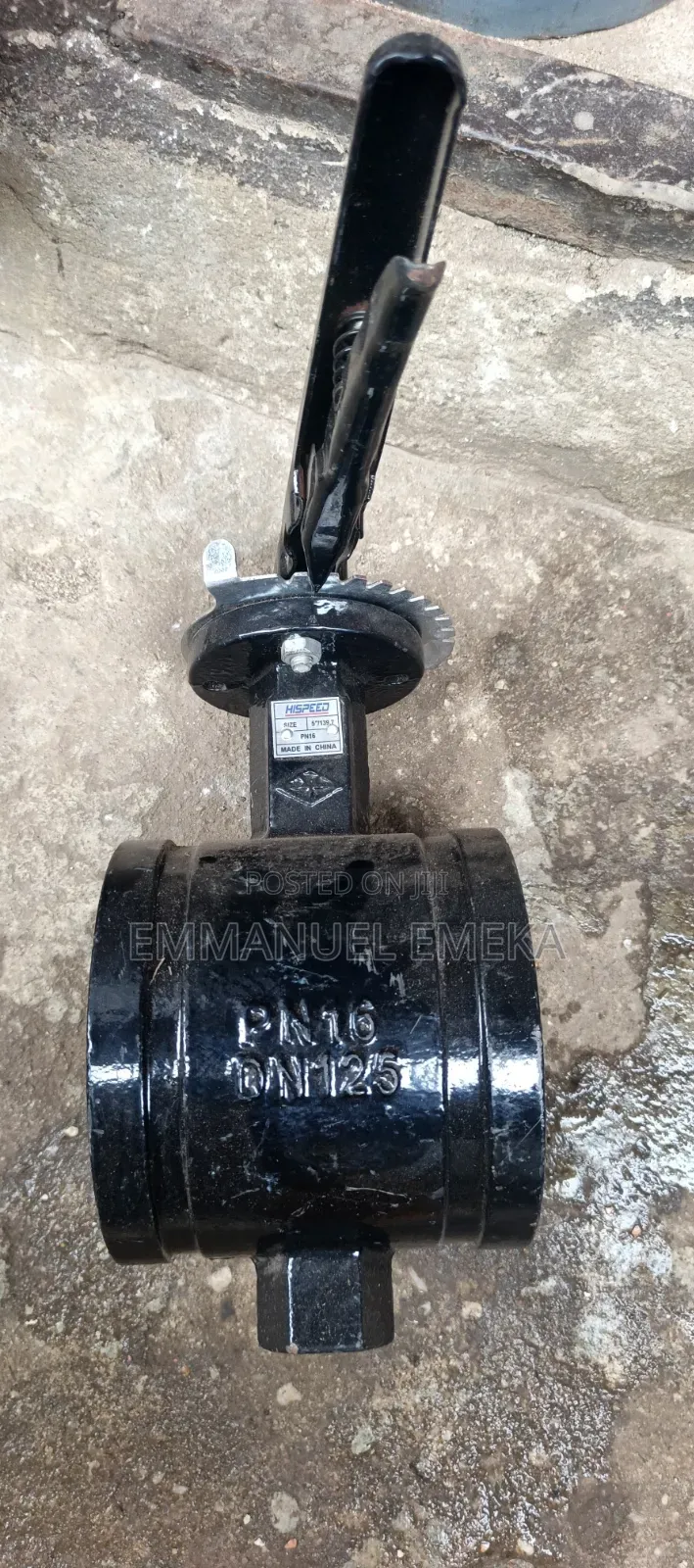 Wafer-Type Butterfly Valve With a Lever Handle