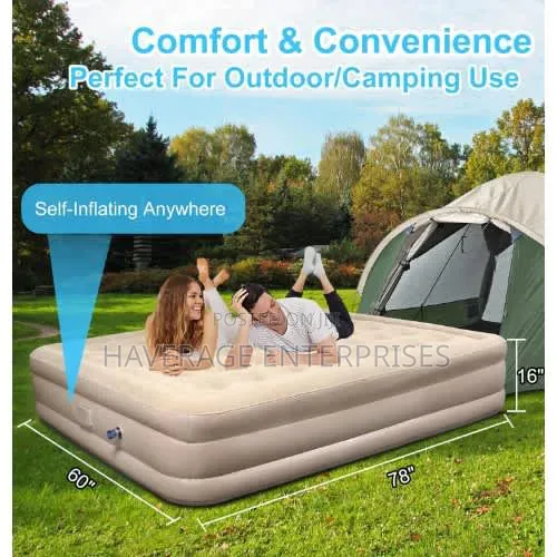 Automatic Inflatable Bed 6 by 5fts 6 by 3fts