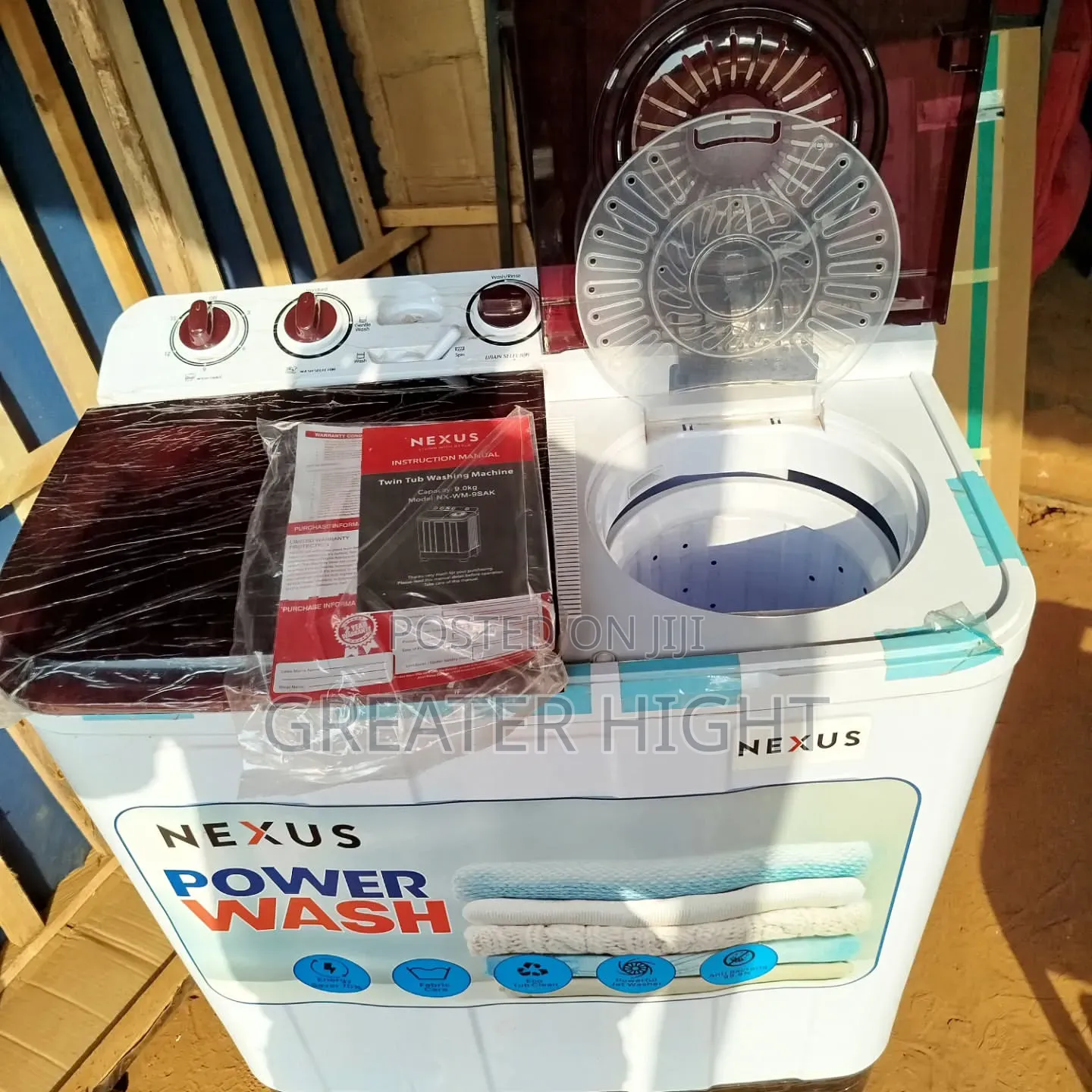 Nexus Twin Tub Manual Washing Machine 9kg