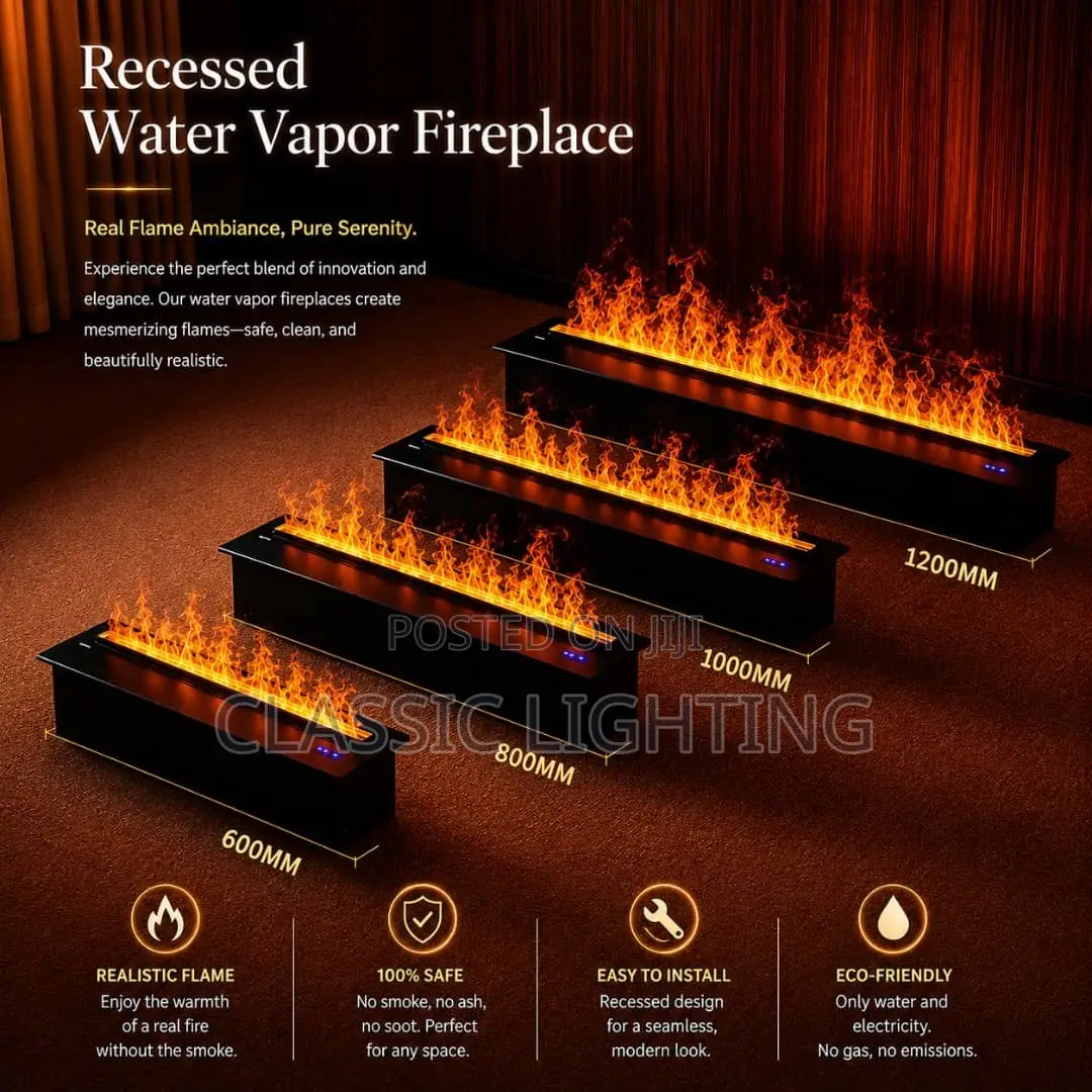 Ultra Thin Recessed 3D Holographic Electric Fireplace Smart Fireplace