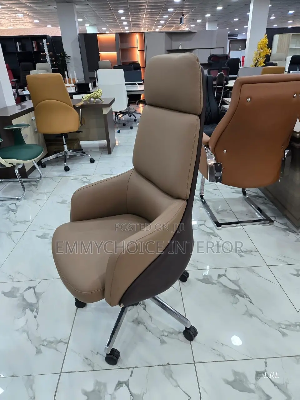 Modern Executive Office Chair High Back With Swivel and Wheels