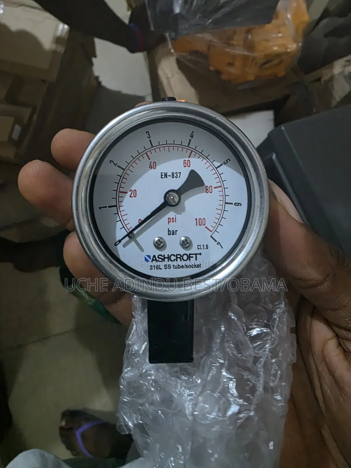 Ashcroft Pressure Gauge 0-7bar 21/2"