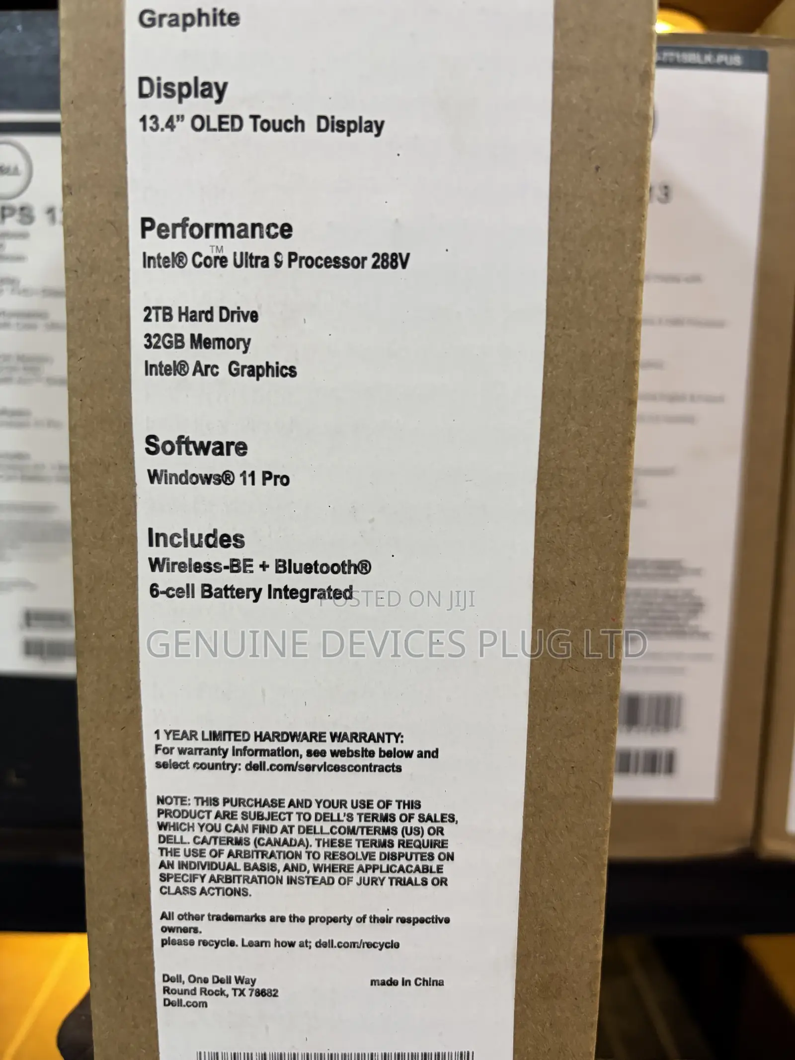 New Laptop Dell XPS 13 9350 32GB Intel Core Ultra 9 SSD 2T