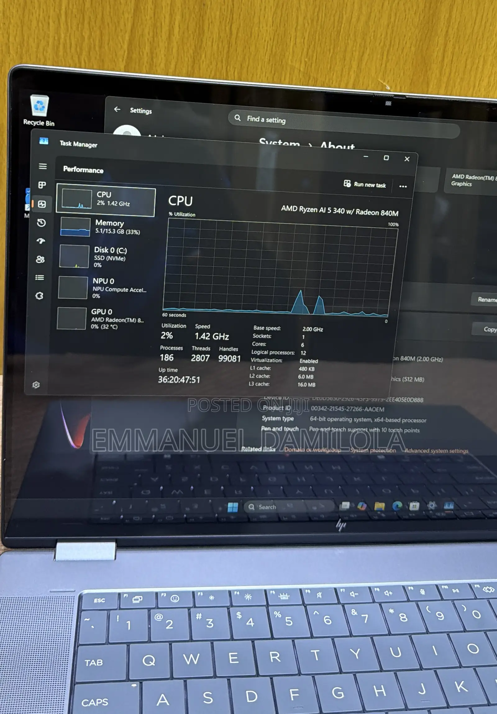 Laptop HP OmniBook X Flip 16" 16GB AMD Ryzen 5 SSD 512GB