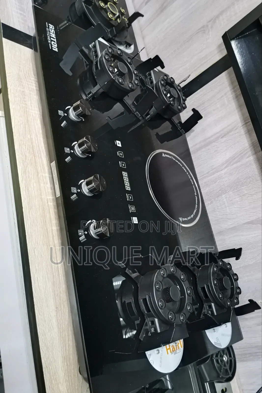 86cm Ashton Kitchen Flip Ups Gas Burner With Center Electric Hotplate