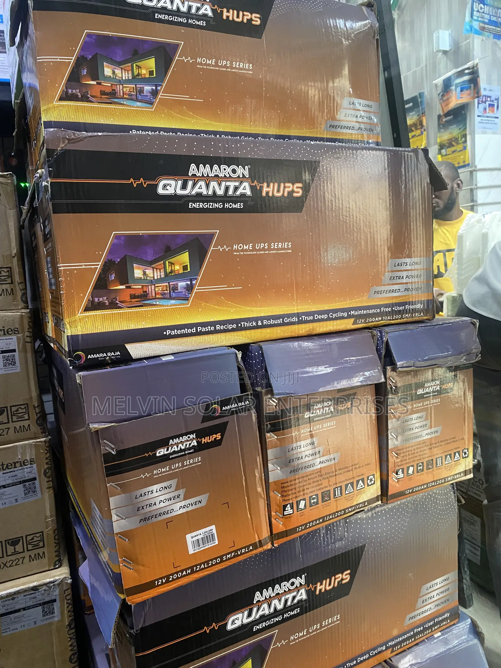 200ah 12v Amaron Quanta Solar Dry Cell Batteries Available Now Instore